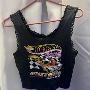 Cropped Tank Top- Hot Wheels